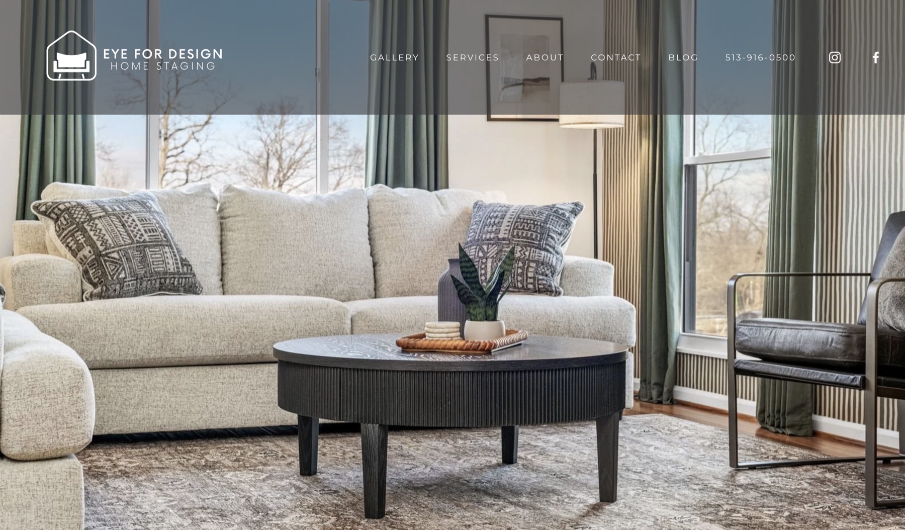 Eye for Design staged living room